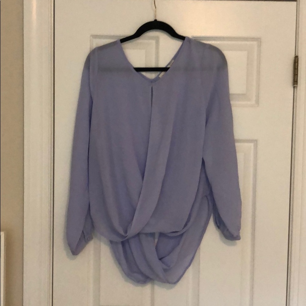RD Style Purple Drape Shirt